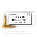 Cheap HK 4.6x30 Ammo For Sale - 40 Grain FMJ Ammunition in Stock by Sellier & Bellot - 40 Rounds