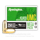 45 ACP Ammo For Sale - 230 gr MC - Remington UMC Ammunition In Stock - 250 Rounds