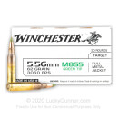 Cheap 5.56x45 Ammo For Sale - 62 Grain FMJ M855 Ammunition in Stock by Winchester - 20 Rounds