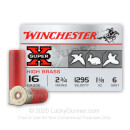 Cheap 16 Gauge Ammo For Sale - 2-3/4" 1-1/8oz. #6 Shot Ammunition in Stock by Winchester Super-X - 25 Rounds