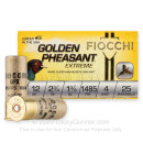 Premium 12 Gauge Ammo For Sale - 2-3/4” 1-3/8oz. #4 Shot Ammunition in Stock by Fiocchi Golden Pheasant Extreme - 25 Rounds