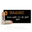 Bulk 9mm Luger Speer Duty Ammo For Sale - 124 Grain JHP Speer Gold Dot LE Ammunition For Sale - 1000 Rounds