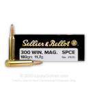 300 Winchester Magnum Ammo For Sale - 180 gr Soft Point Cutting Edge - Sellier & Bellot Ammo Online