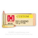 Premium 350 Legend Ammo For Sale - 165 Grain FTX Ammunition in Stock by Hornady Custom - 20 Rounds