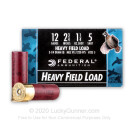 Bulk 12 Gauge Ammo For Sale - 2-3/4" 1-1/4oz. #5 Shot Ammunition in Stock by Federal Game-Shok Upland Heavy Field - 250 Rounds