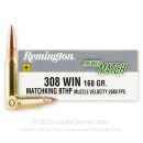 Cheap 308 Win Remington Premier MatchKing 168 gr Hollow Point Boat Tail Ammunition - 20 Rounds