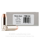 Premium 10mm Auto Ammo For Sale - 155 Grain XTP JHP Ammunition in Stock by Underwood - 20 Rounds