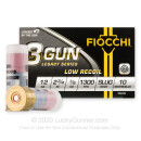 Premium 12 Gauge Ammo For Sale - 2-3/4" 7/8oz. Rifled Slug Ammunition in Stock by Fiocchi 3 Gun Match - 250 Rounds