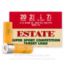 Cheap 20 Gauge Ammo For Sale - 2-3/4” 7/8oz. #7.5 Shot Ammunition in Stock by Estate Super Sport Competition Target - 25 Rounds