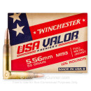 Cheap 5.56x45 Ammo For Sale - 55 Grain FMJ M193 Ammunition in Stock by Winchester USA VALOR - 125 Rounds