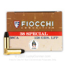 Cheap 38 Special Ammo For Sale - 158 Grain LFN Ammunition in Stock by Fiocchi - 50 Rounds