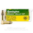 Cheap 22 LR Ammo For Sale - 36 Grain CPHP Ammunition in Stock by Remington 22 Golden Bullet - 100 Rounds