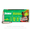 Premium 223 Rem Ammo For Sale - 55 Grain BlitzKing Ammunition in Stock by Sierra Prairie Enemy - 20 Rounds