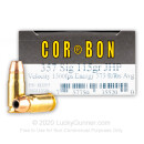 Premium 357 Sig Ammo For Sale - 115 Grain JHP Ammunition in Stock by Corbon - 20 Rounds