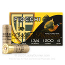 Premium 12 Gauge Ammo For Sale - 3” 1-3/4oz. #4 Shot Ammunition in Stock by Fiocchi Golden Pheasant - 25 Rounds