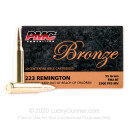Cheap 223 Rem Ammo For Sale - 55 Grain FMJBT Ammunition in Stock by PMC - 20 Rounds