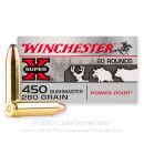 Cheap 450 Bushmaster Ammo For Sale - 260 Grain SP Ammunition in Stock by Winchester Super-X - 20 Rounds