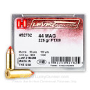 44 Magnum Ammo For Sale - 225 gr JHP FTX LEVERevolution Hornady Ammunition In Stock - 20 Rounds