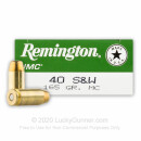 Bulk 40 S&W Ammo For Sale - 165 Grain MC Ammunition in Stock by Remington UMC - 500 Rounds
