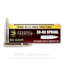 Premium 30-06 Ammo For Sale - 180 Grain Trophy Bonded Tip Ammunition in Stock by Federal Vital-Shok - 20 Rounds
