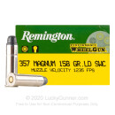 Cheap 357 Mag Ammo For Sale - 158 Grain LSWC Ammunition in Stock by Remington Performance WheelGun - 50 Rounds