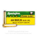 Premium 444 Marlin Ammo For Sale - 240 Grain SP Ammunition in Stock by Remington Core-Lokt - 20 Rounds