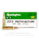 Cheap 223 Rem Ammo For Sale - 55 Grain MC Ammunition in Stock by Remington UMC - 20 Rounds