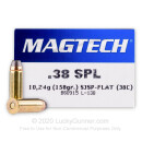 38 Special Ammo For Sale - 158 gr SJSP Magtech Ammunition In Stock