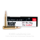 Premium 300 Winchester Magnum Ammo For Sale - 180 Grain Accubond Ammunition in Stock by Nosler Custom Trophy Grade - 20 Rounds
