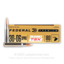 Premium 30-06 Ammo For Sale - 180 Grain Barnes TSX Ammunition in Stock by Federal - 20 Rounds