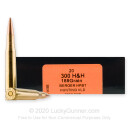 Premium 300 H&H Mag Ammo For Sale - 185 Grain Hunting VLD Ammunition in Stock by HSM Trophy Gold - 20 Rounds