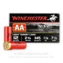 Bulk 12 Gauge Ammo For Sale - 2-3/4” 1-1/8oz. #7.5 Shot Ammunition in Stock by Winchester AA Light Target - 250 Rounds