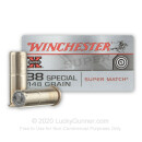 38 Special - 148 Grain Super Match Wad Cutter - Winchester Super-X - 50 Rounds