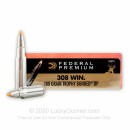 Premium 308 Ammo For Sale - 180 Grain Trophy Bonded Tip Ammunition in Stock by Federal Vital-Shok - 20 Rounds