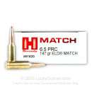 Premium 6.5 PRC Ammo For Sale - 147 Grain ELD Match Ammunition in Stock by Hornady Match - 20 Rounds