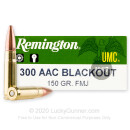 Cheap 300 AAC Blackout Ammo For Sale - 150 Grain CTFB Ammunition in Stock by Remington UMC - 20 Rounds