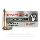 Cheap 300 AAC Blackout Ammo For Sale - 150 Grain Polymer Tipped Ammunition in Stock by Winchester Deer Season XP - 20 Rounds