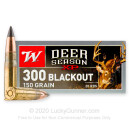 Cheap 300 AAC Blackout Ammo For Sale - 150 Grain Polymer Tipped Ammunition in Stock by Winchester Deer Season XP - 20 Rounds
