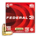 Cheap 45 ACP Ammo For Sale - 230 Grain FMJ Ammunition in Stock by Federal Champion - 200 Rounds