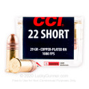 Cheap 22 Short Ammo For Sale - 29 gr LRN - CCI Short Target Ammunition In Stock - 100 Rounds