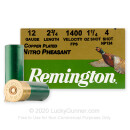 Premium 12 Gauge Ammo For Sale - 2-3/4” 1-1/4oz. #4 Shot Ammunition in Stock by Remington Nitro Pheasant - 25 Rounds