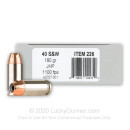 Premium 40 S&W Ammo For Sale - 180 Grain JHP Ammunition in Stock by Underwood - 20 Rounds