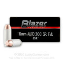 Bulk 10mm Ammo For Sale - CCI Blazer 200 grain, FMJ - 1000 Rounds