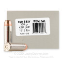 Premium 500 S&W Magnum Ammo For Sale - 350 Grain XTP JHP Ammunition in Stock by Underwood - 20 Rounds