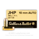 Bulk Self-Defense 10mm Auto Ammo For Sale - 180 Grain JHP Ammunition in Stock by Sellier & Bellot - 1000 Rounds