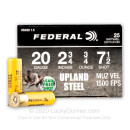 Cheap 20 Gauge Ammo For Sale - 2-3/4" 3/4oz. #7.5 Shot Ammunition in Stock by Federal Upland Steel - 25 Rounds