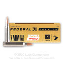 Premium 7mm Rem Mag Ammo For Sale - 160 Grain Barnes TSX Ammunition in Stock by Federal - 20 Rounds