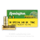 Premium 38 Special Ammo For Sale - 148 Grain TMWC Ammunition in Stock by Remington Performance WheelGun - 500 Rounds