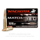 Premium 308 Ammo For Sale - 168 gr HP-BT - Winchester Supreme Match Hollow Point Ammo Online - 20 rounds