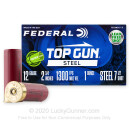 Bulk 12 Gauge Ammo For Sale - 2-3/4” 1oz. #7.5 Steel Shot Ammunition in Stock by Federal Top Gun - 250 Rounds